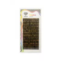 Ресницы коричневые колорированные Lovely №10 - 20 линий