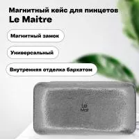 Магнитный кейс для пинцетов Le Maitre Brilliance Silver Магнитный кейс для пинцетов Le Maitre Brilliance Silver